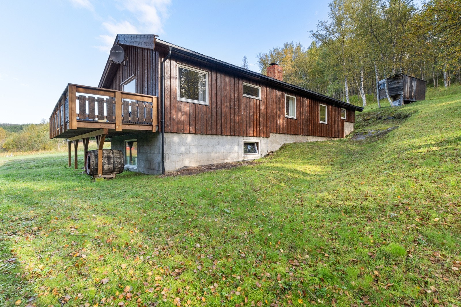 Fritidseiendommen ble oppsatt i 1958, og utbygd i 1993. Galleribilde