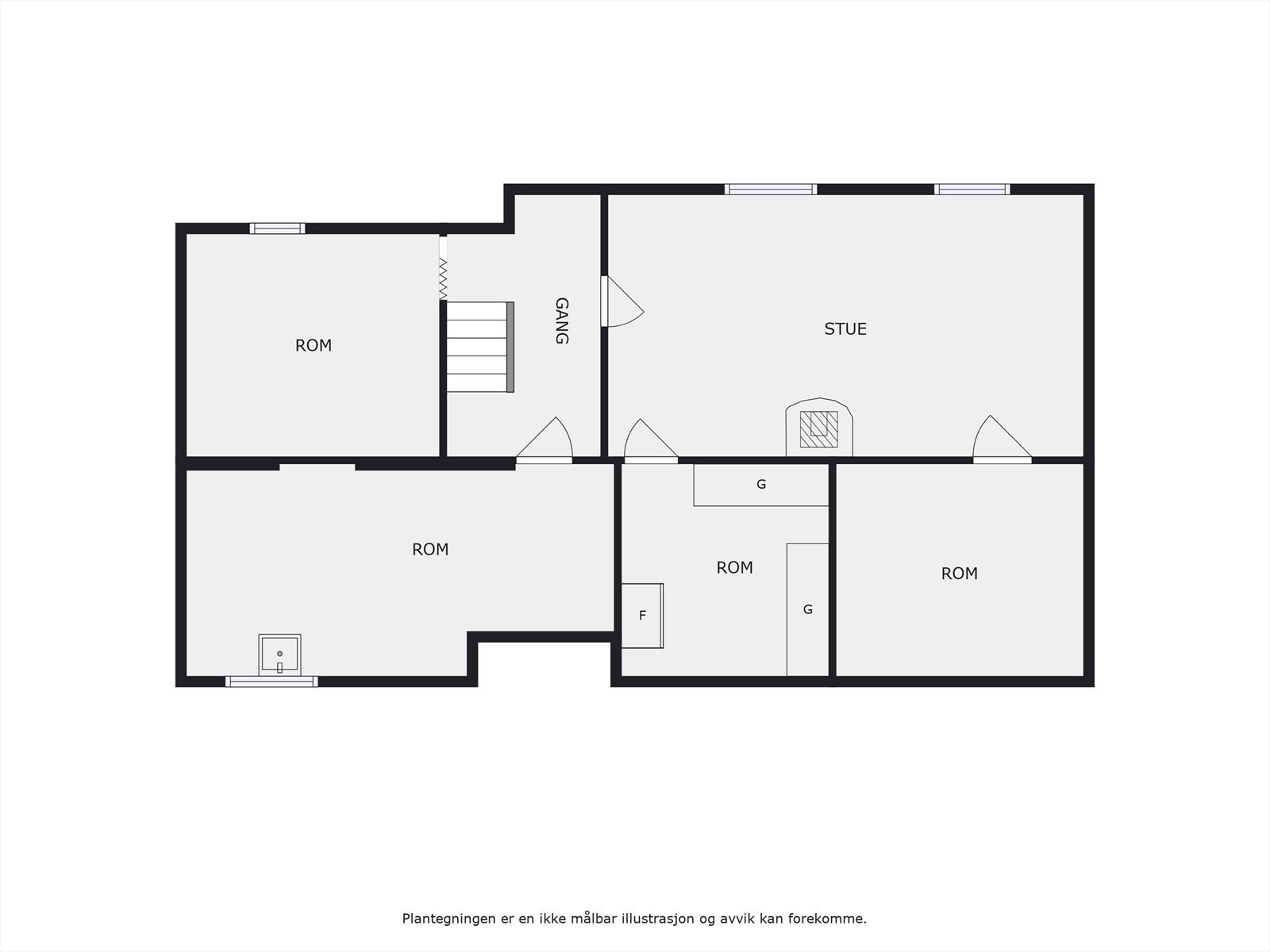 Plantegning kjeller. Galleribilde