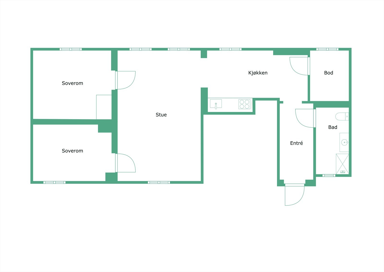 Tollbugata 62E- Plantegning Galleribilde