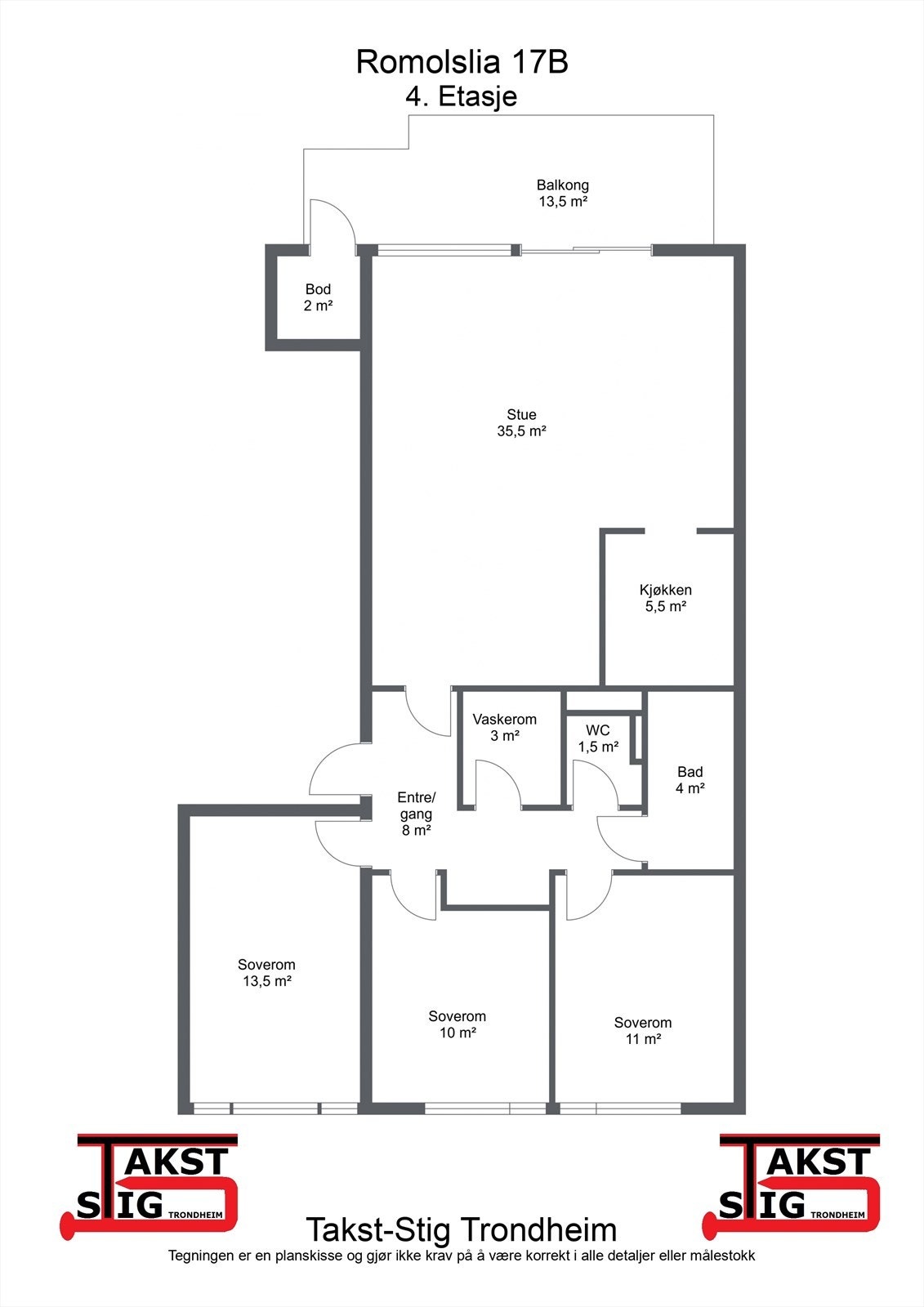 Planskisse - 4. etasje Galleribilde