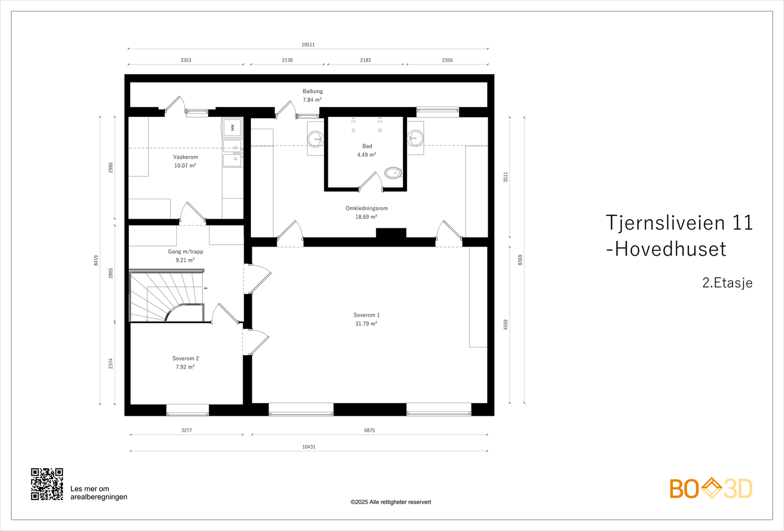 Plantegning 2 etg. Galleribilde