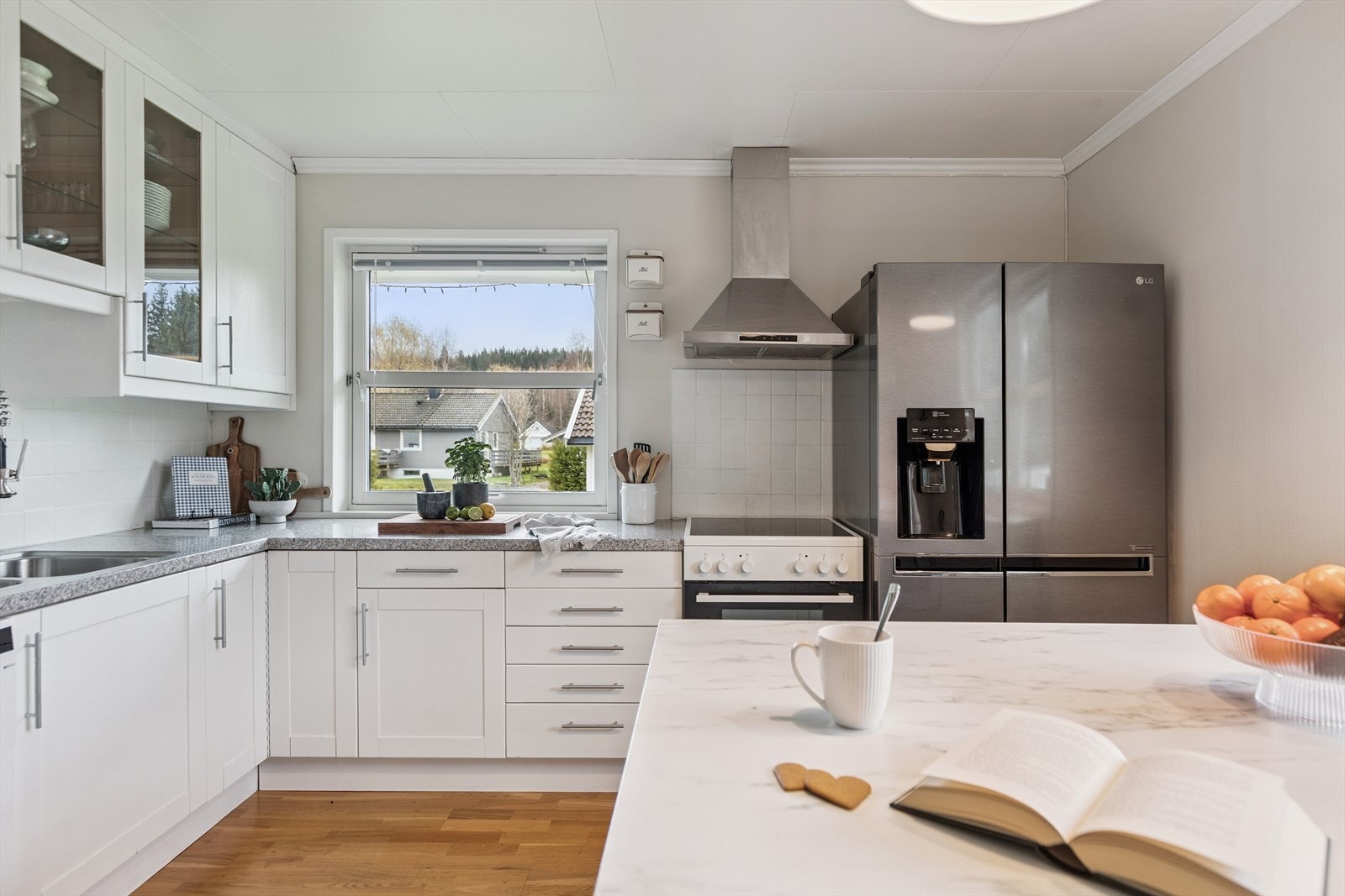 Veggene på kjøkkenet er nylig malt Galleribilde