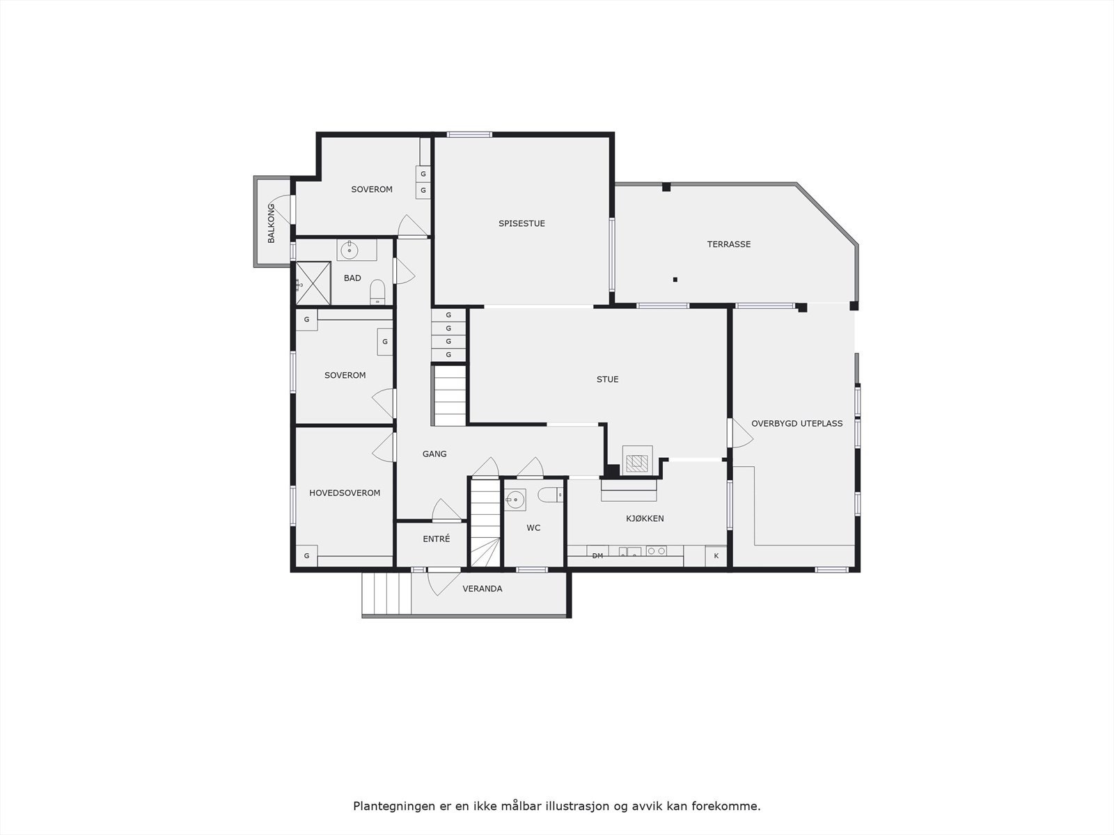 Plantegning 1. etasje. Galleribilde