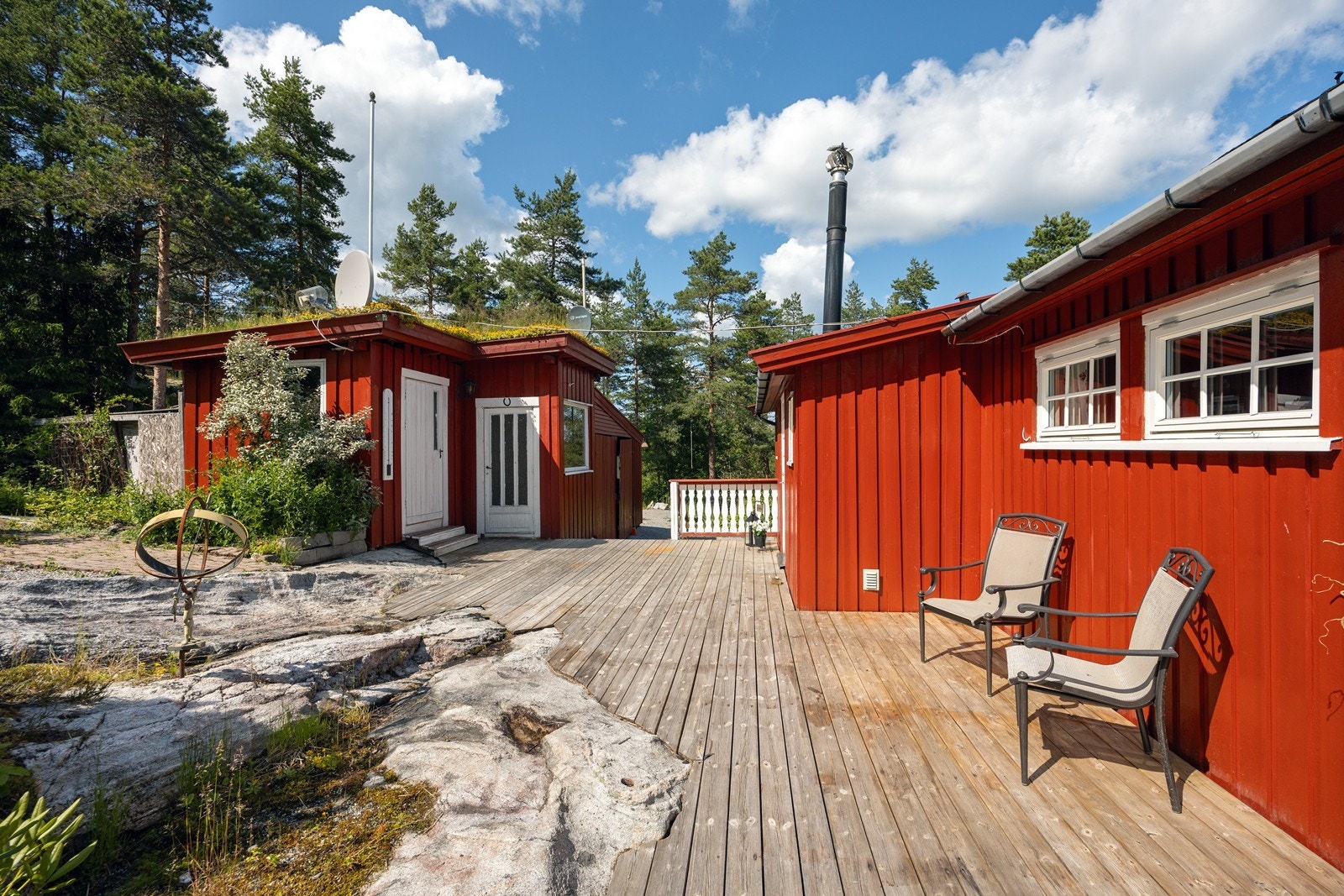 Uterommene er plassert på hver sin side, og innbyr til hygge dagen lang. Galleribilde