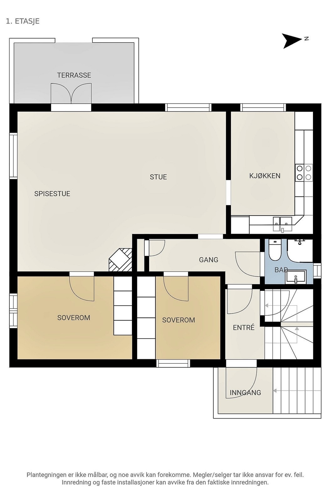 Plantegning 1. etg. Galleribilde