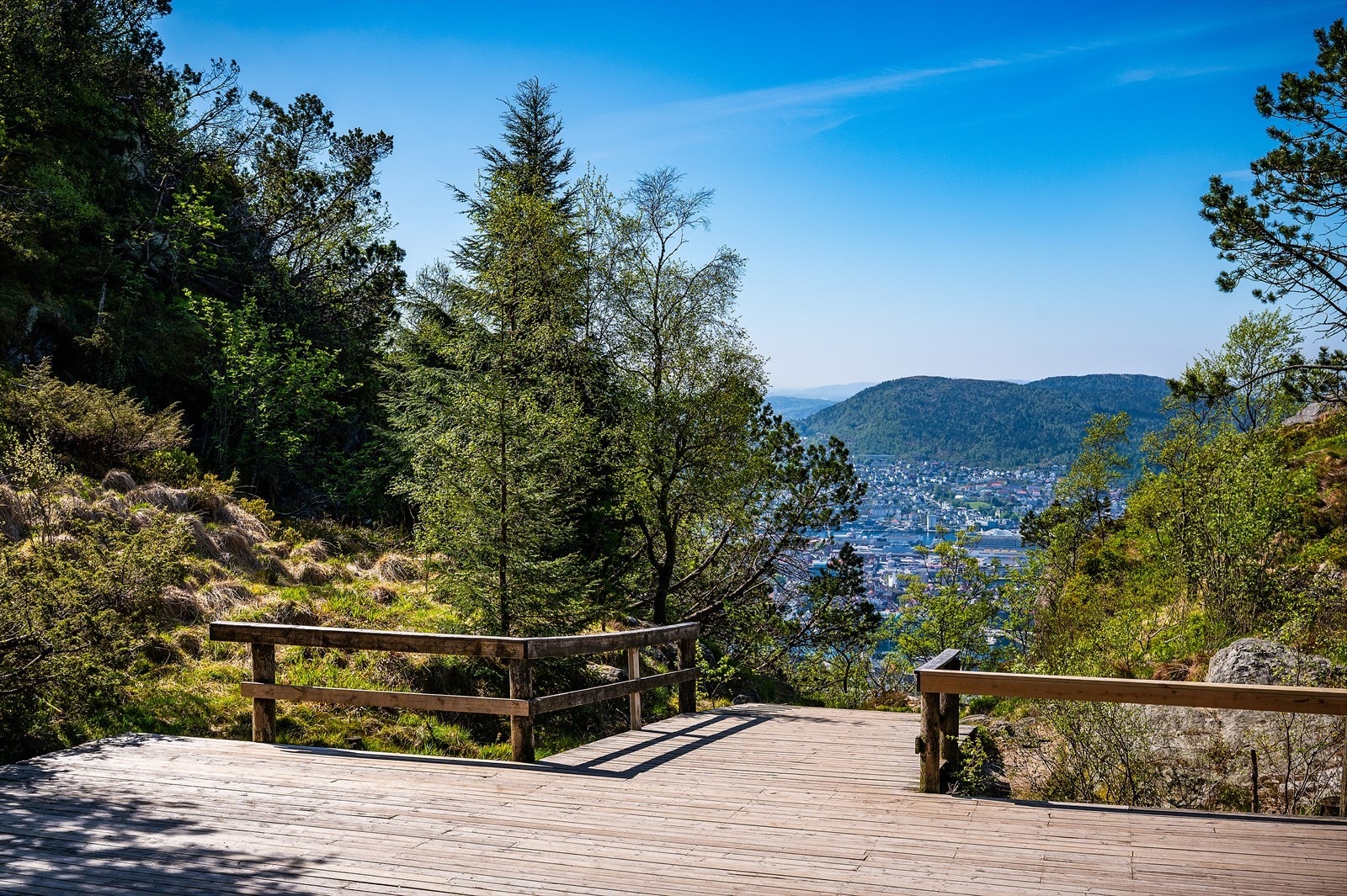 - Et perfekt sted å nyte fin utsikt over Bergen sentrum - Galleribilde