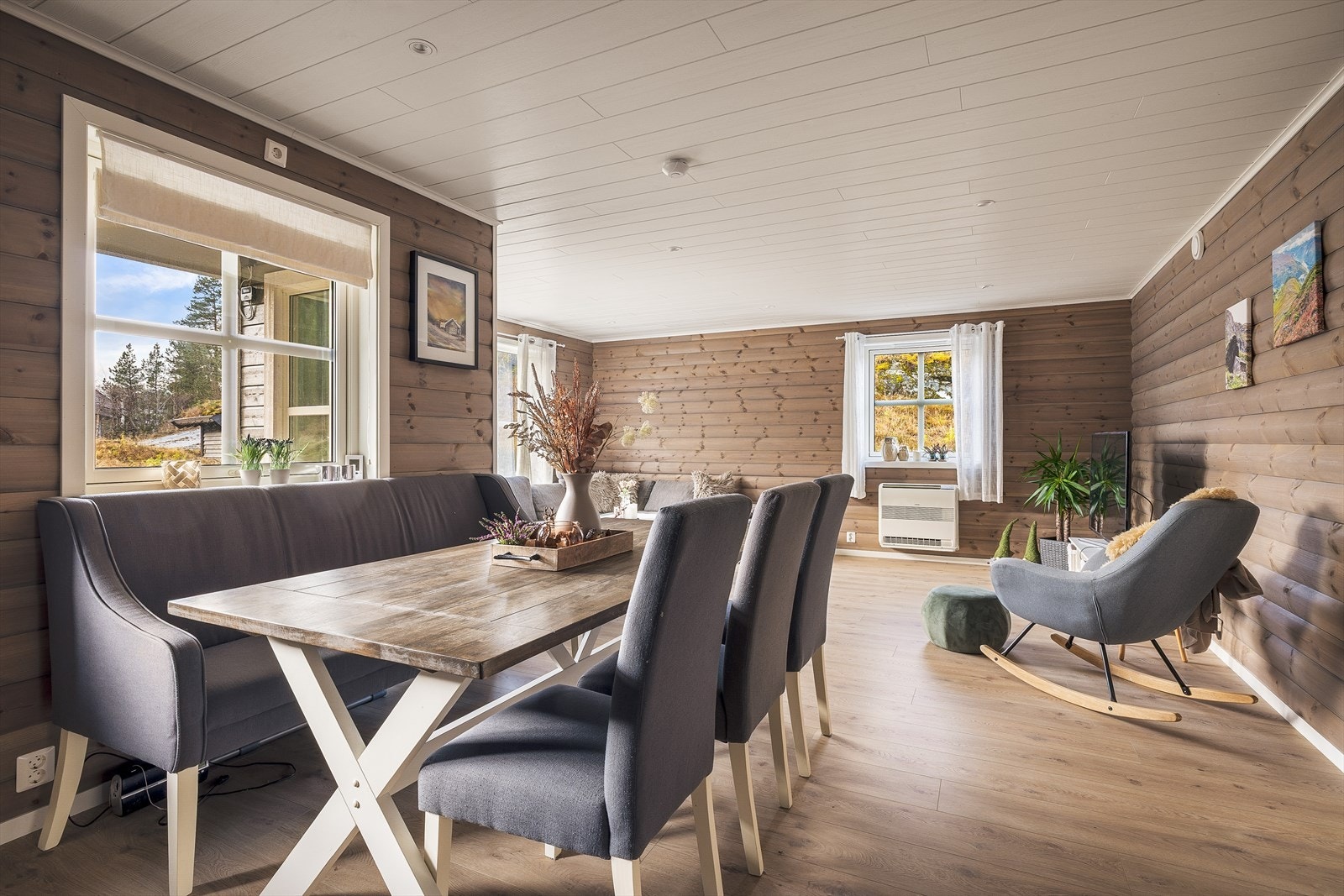 Store vindusflater slipper inn rikelig med dagslys Galleribilde