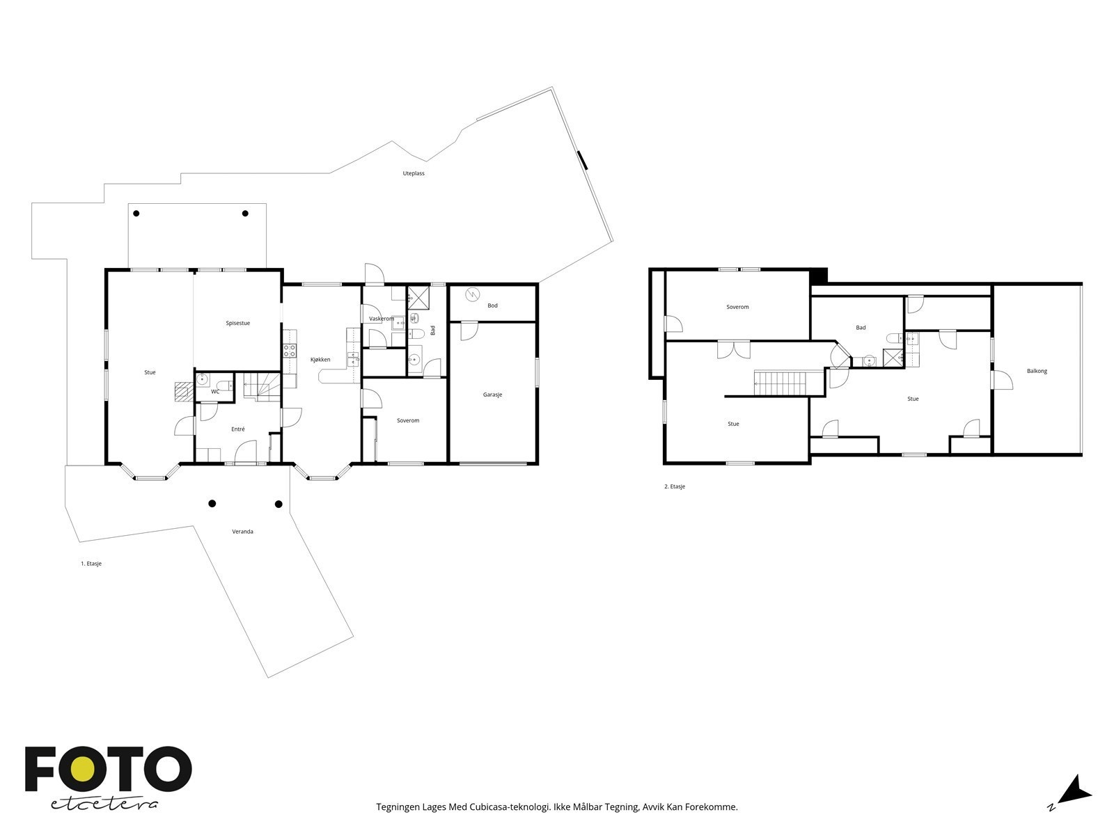 Veiledende planskisse 1. og 2. etasje. Ikke målbar Galleribilde