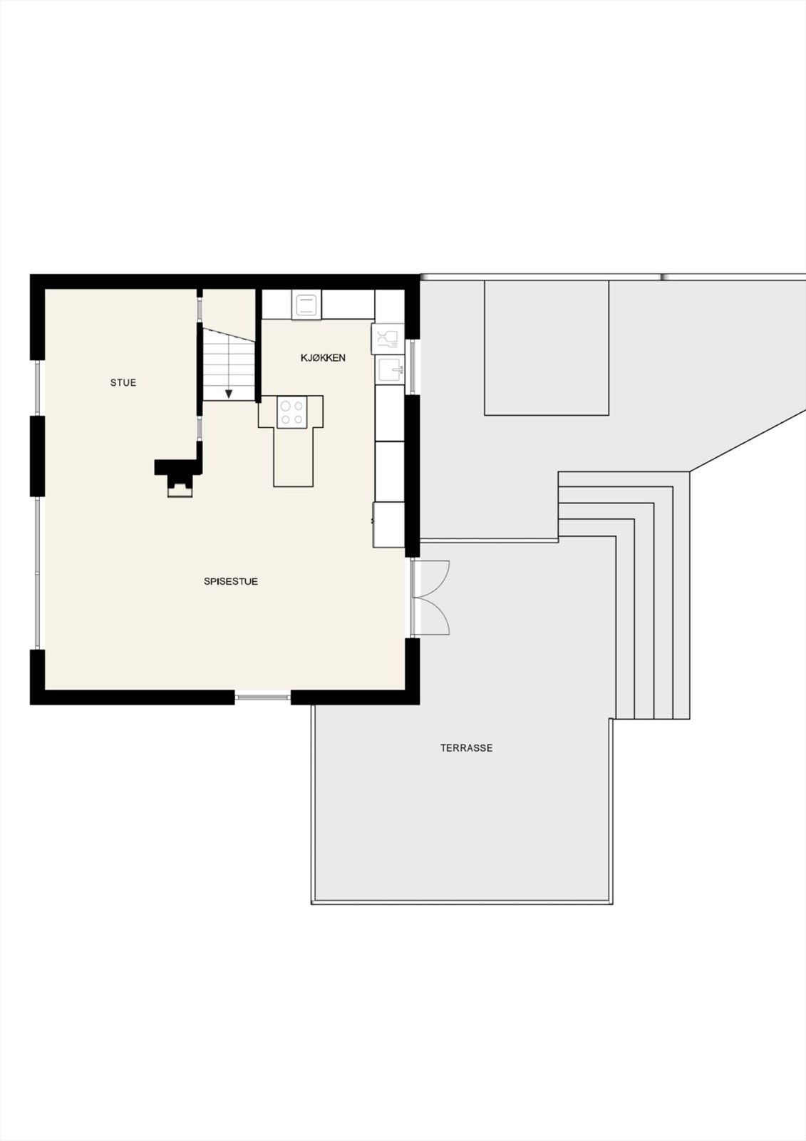 Planskisse 1. etasje. Galleribilde