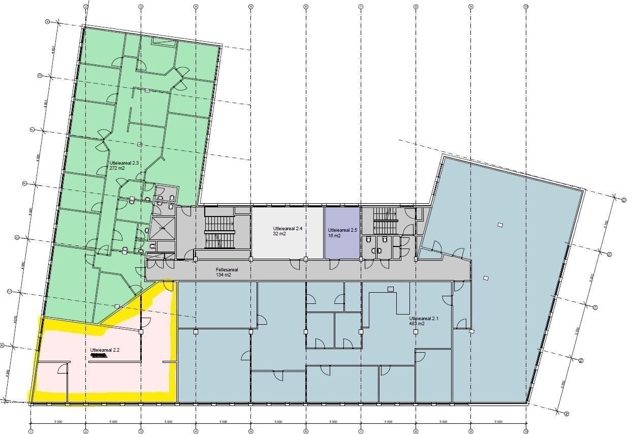 Ledig areal merket gult Galleribilde