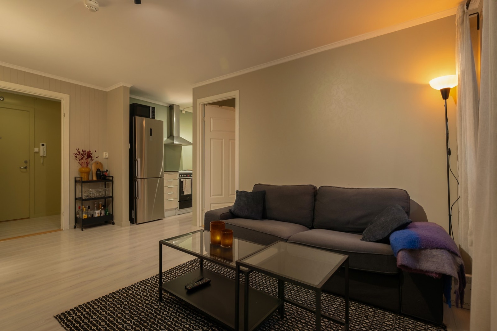 Badet ligger med inngang fra entréen Galleribilde