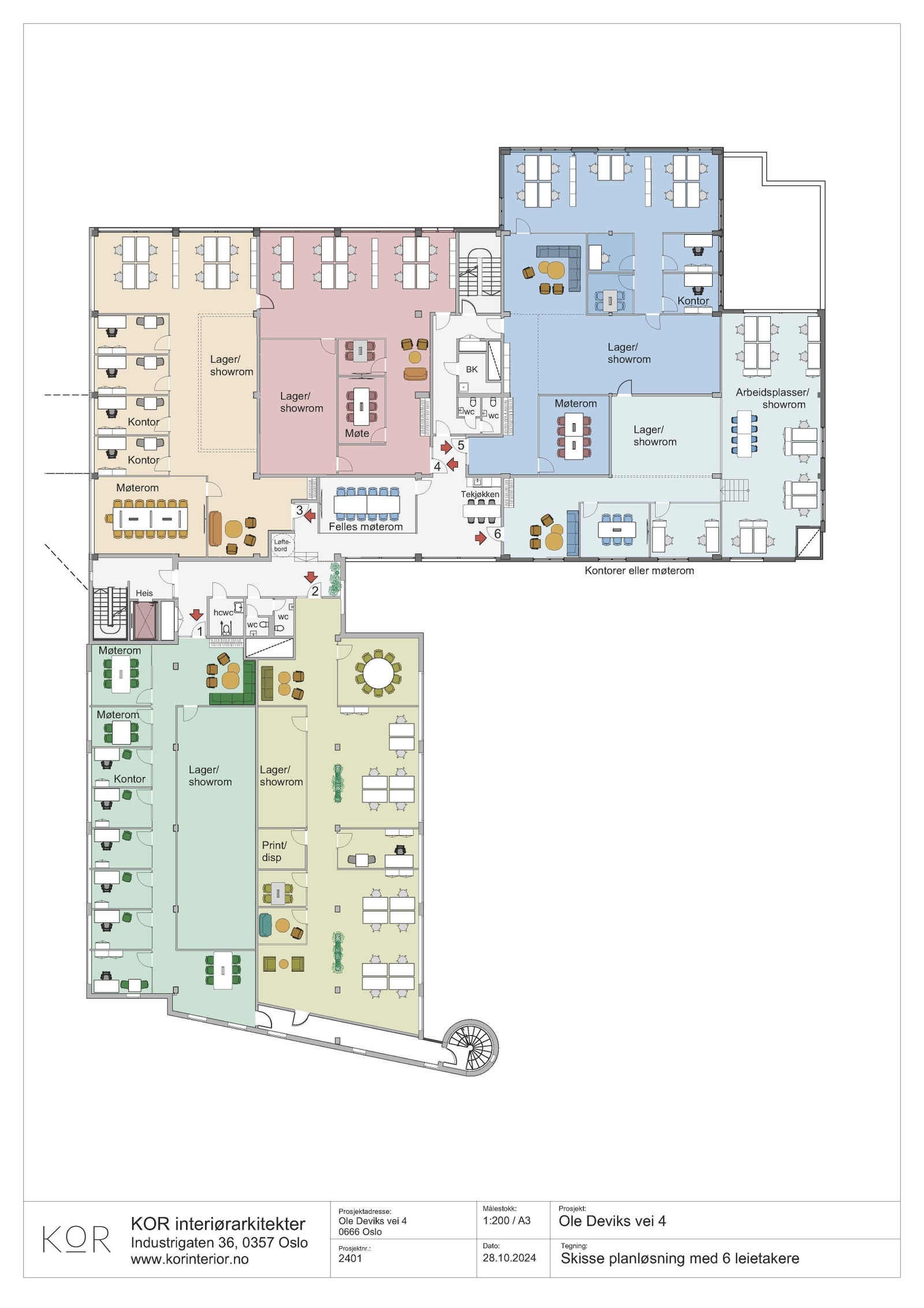 Mulig oppdeling av 3. etasje Galleribilde