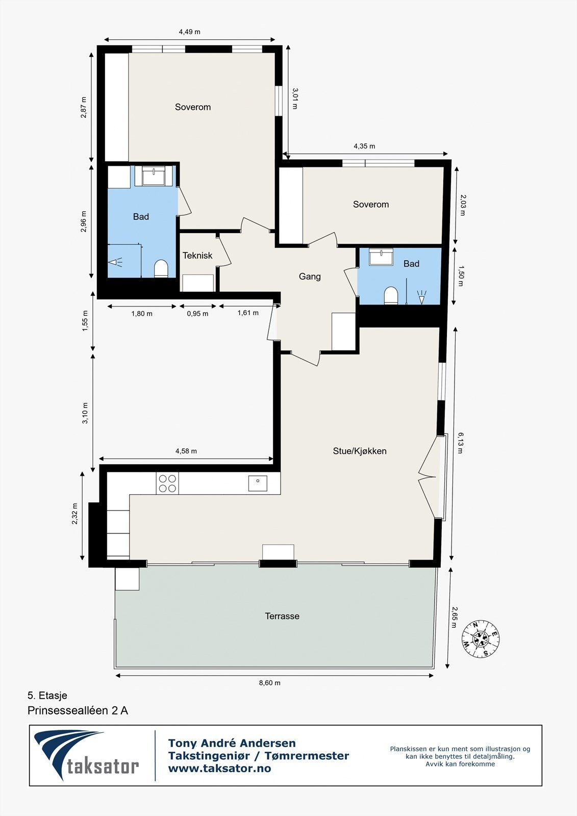 Prinsessealléen 2 A - 2D - 5. Etasje Galleribilde