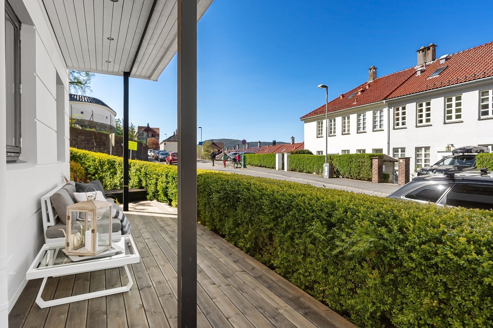 Terrassen er delvis overbygget. Galleribilde