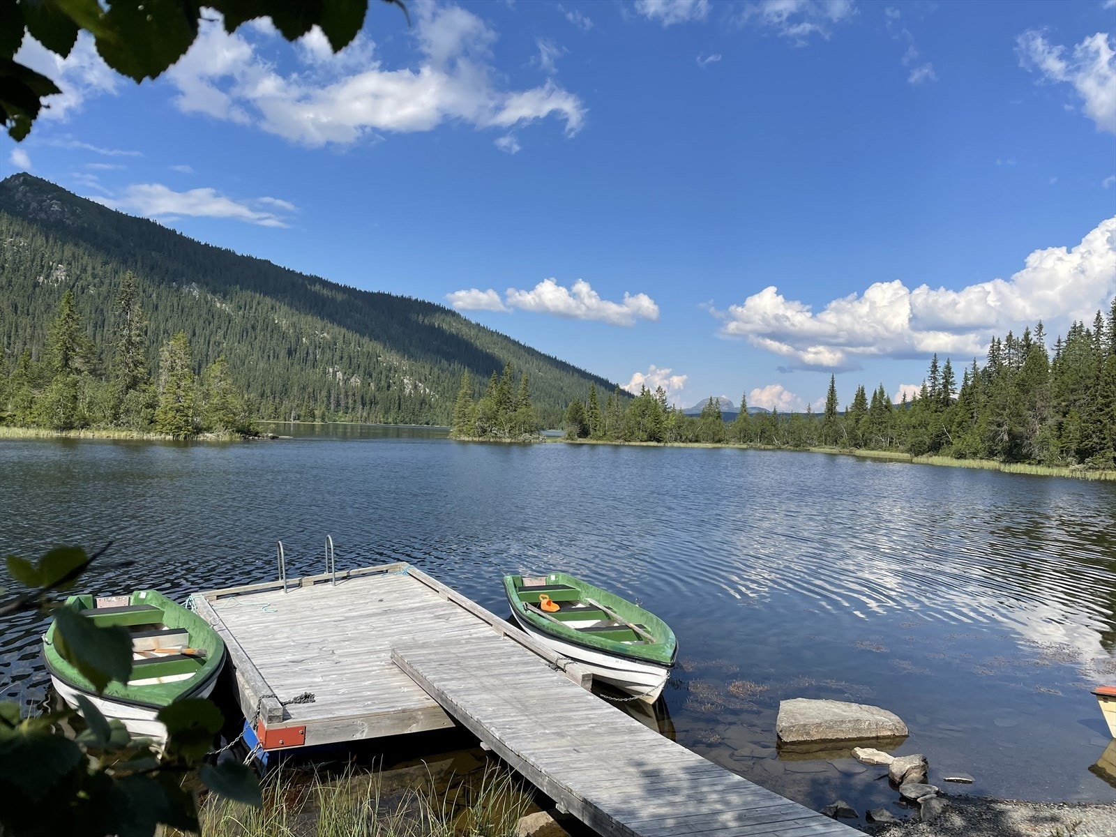 Kort veg til badebrygge og utleie av båter. Meglers private bilde. Galleribilde