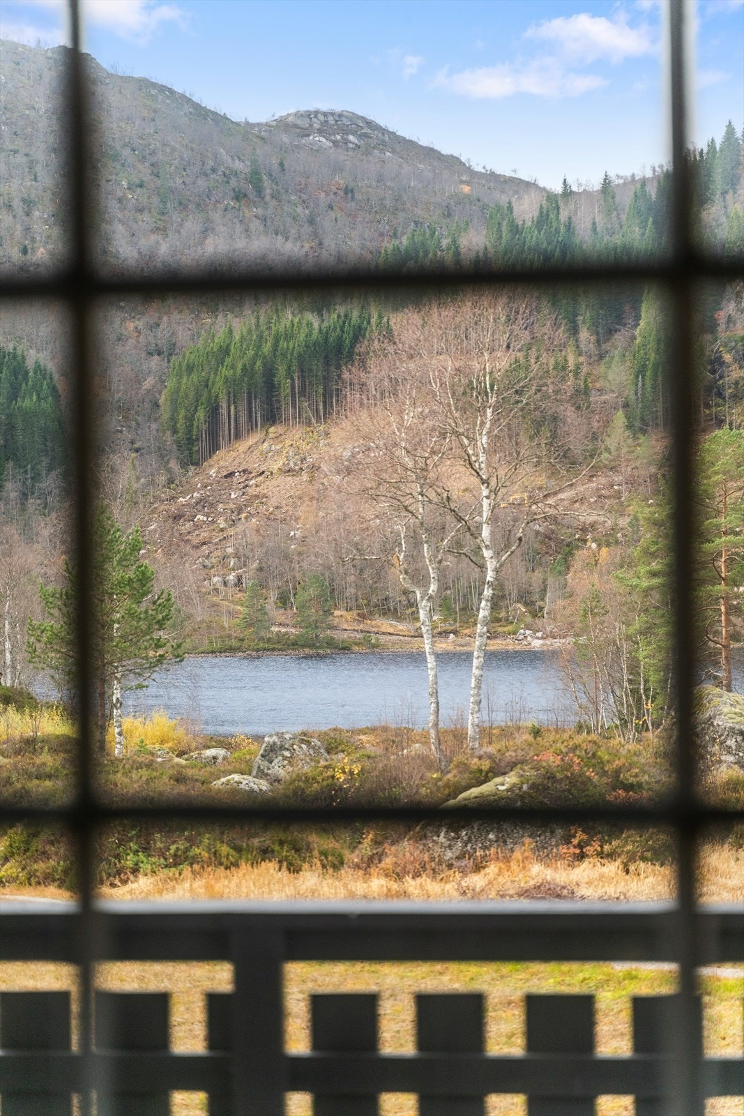 Utsikt fra stuen mot Ljoslandsvatnet Galleribilde