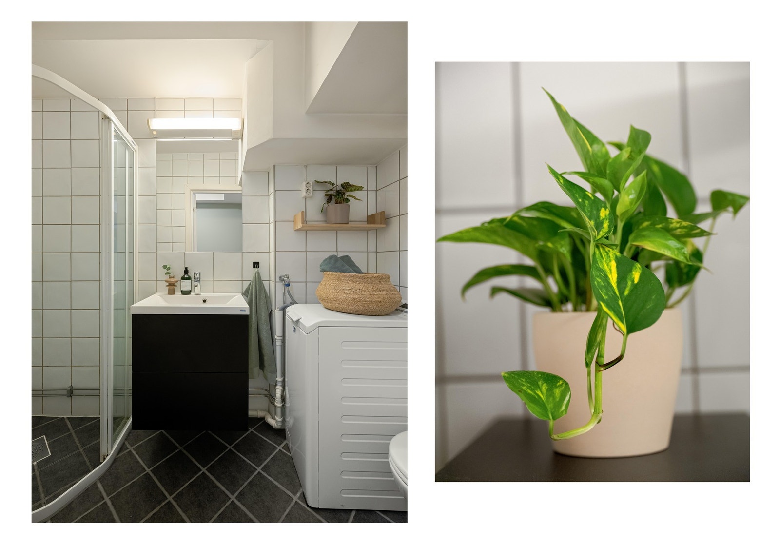 Det er også plass og opplegg for vaskemaskin her. Galleribilde