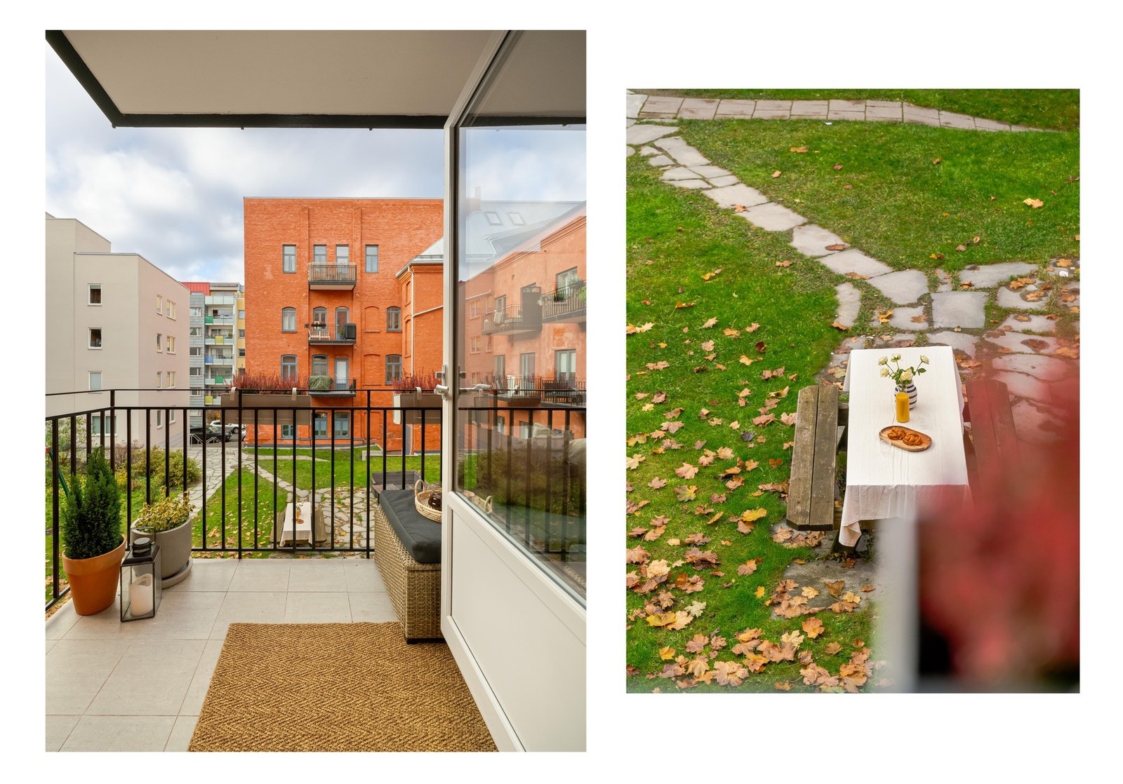 Fra stuen er utgang til den store balkongen. Galleribilde