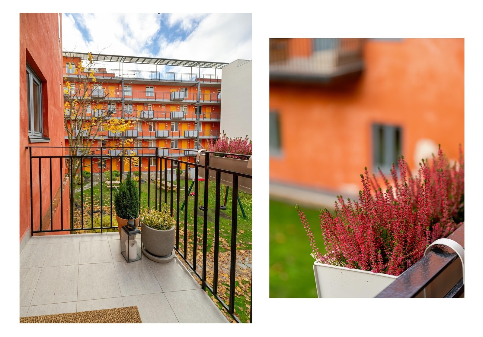 Det er god plass til sittegruppe og en liten grill. Galleribilde