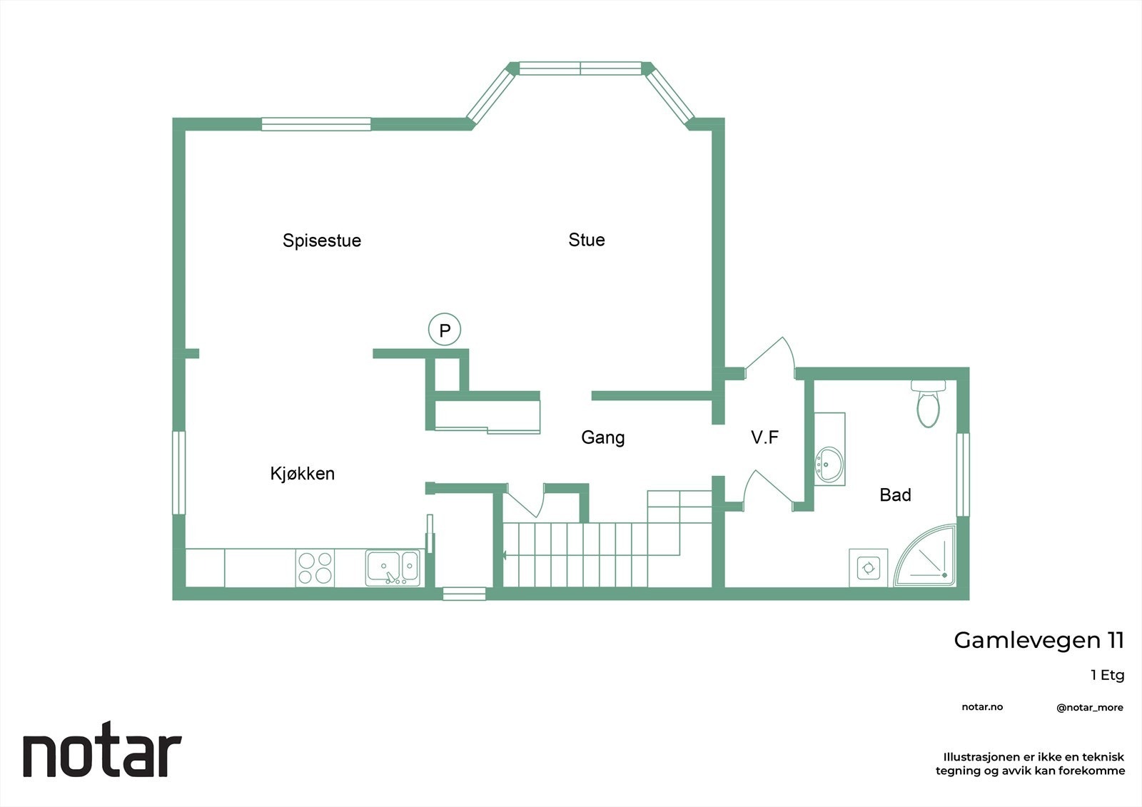Plantegning - hovedetasje Galleribilde