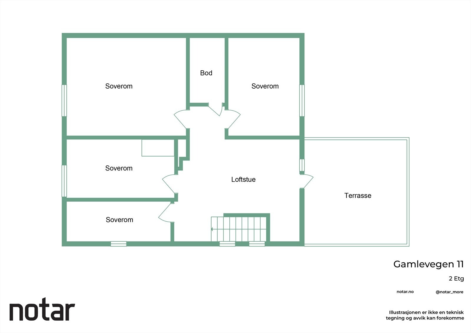 Plantegning - loft Galleribilde