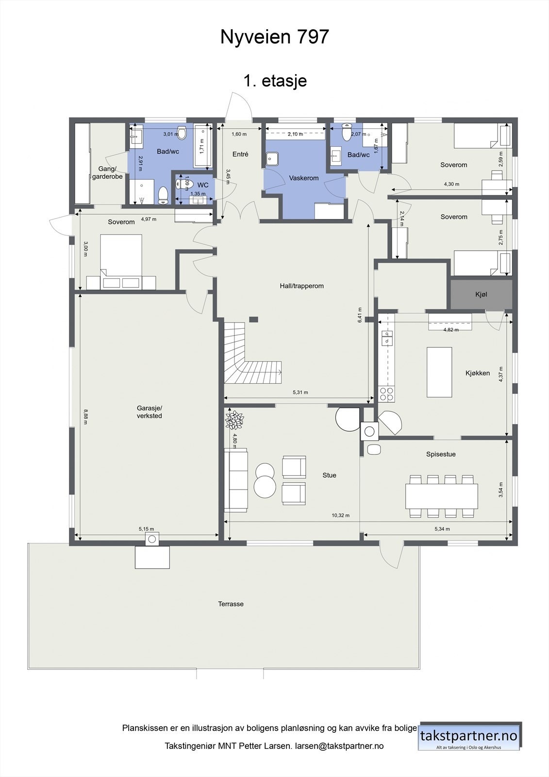 Plantegning 1. etasje. Galleribilde