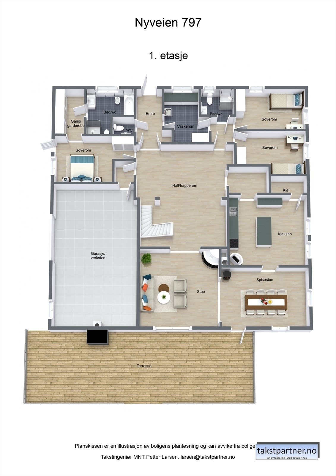 Plantegning 1. etasje. Galleribilde