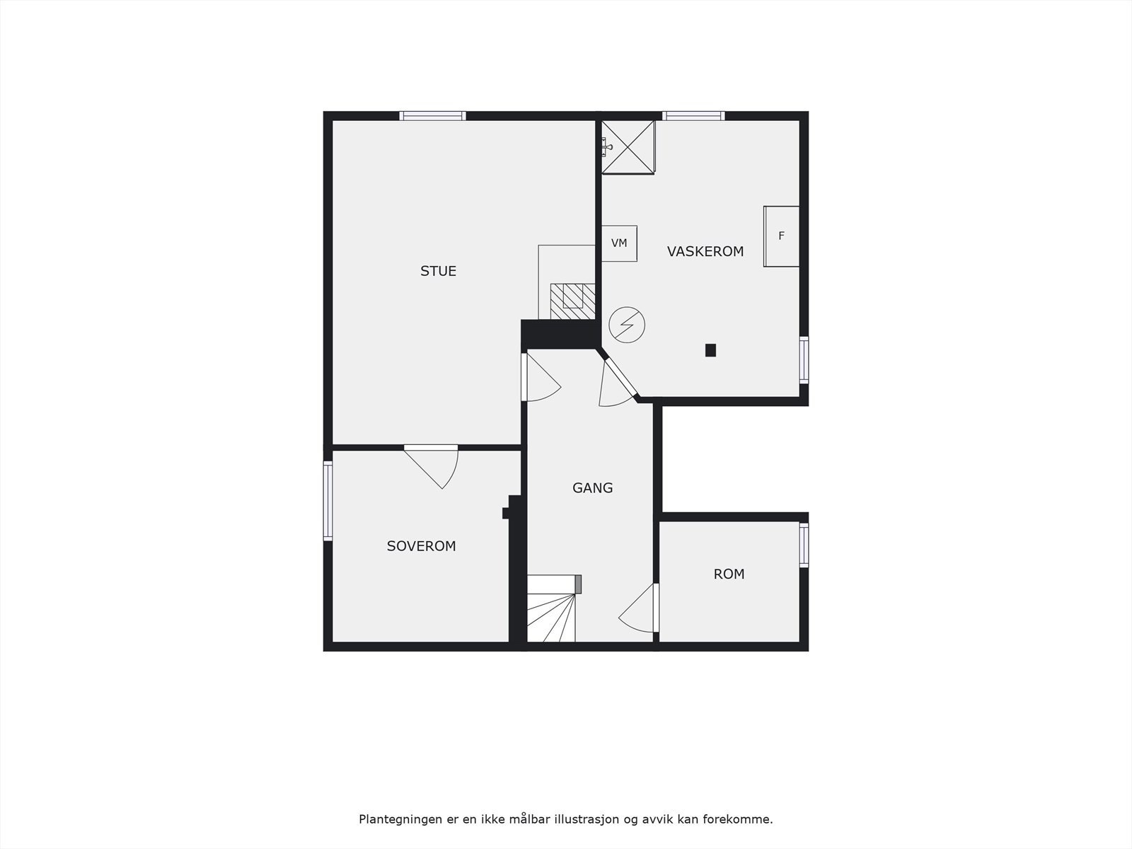 Plantegning kjeller. Galleribilde