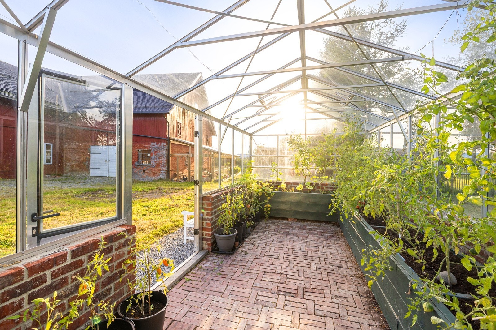 Flott drivhus/veksthus hvor du kan dyrke herlige grønnsaker. Galleribilde