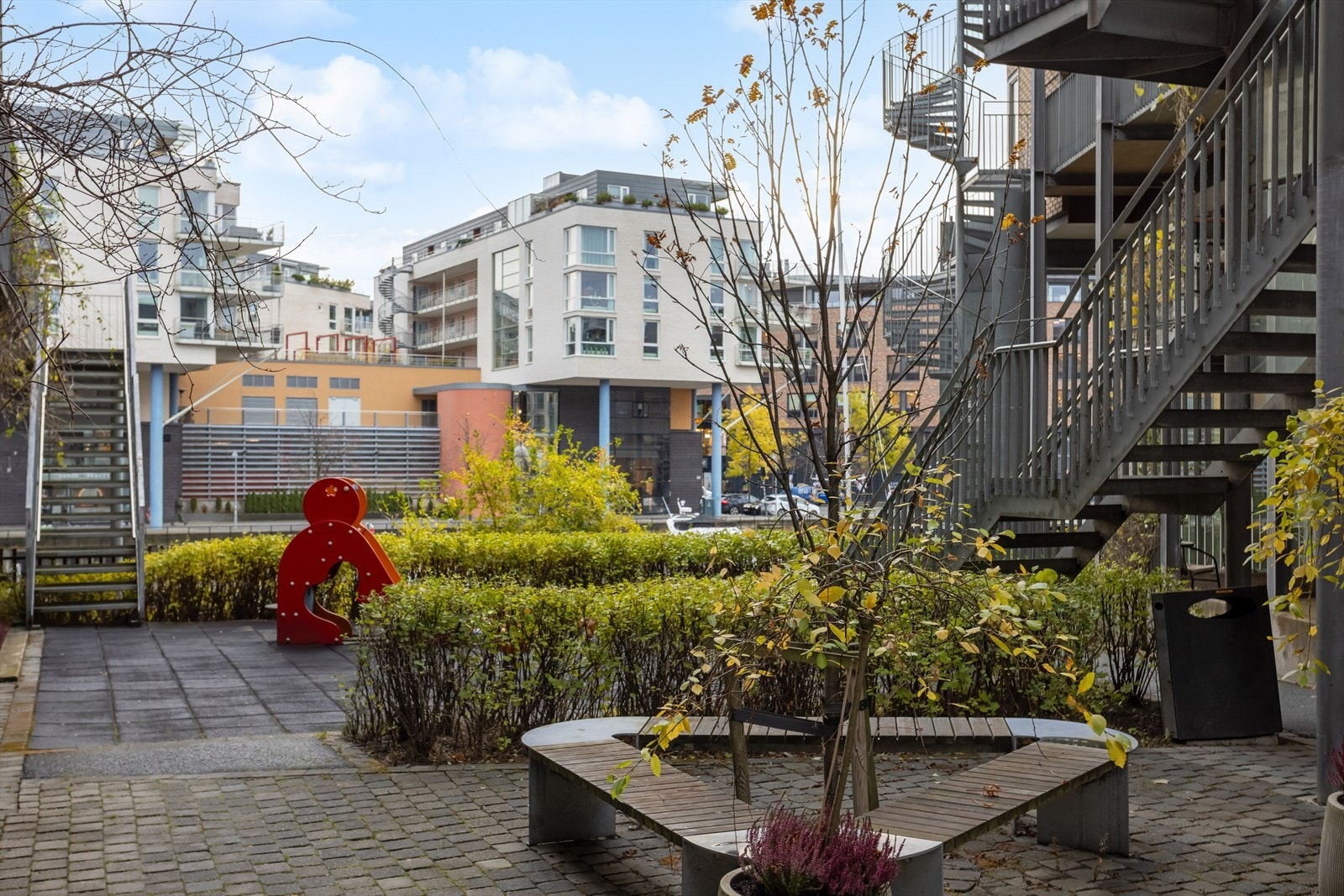 Fra borettslagets felles utearealer. Galleribilde