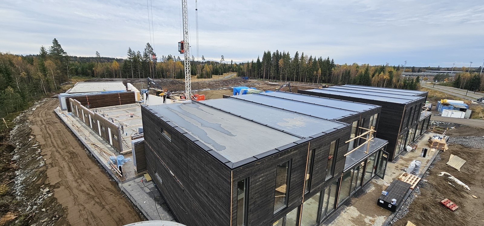 Byggeplassen på et tidligere tidspunkt i høst. Galleribilde
