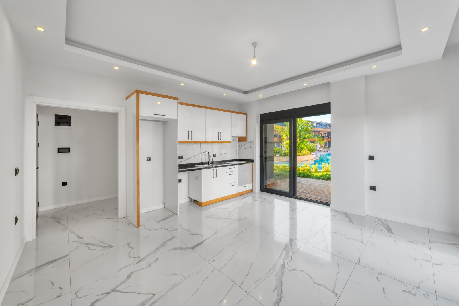 Living room - Kitchen - Garden view Galleribilde