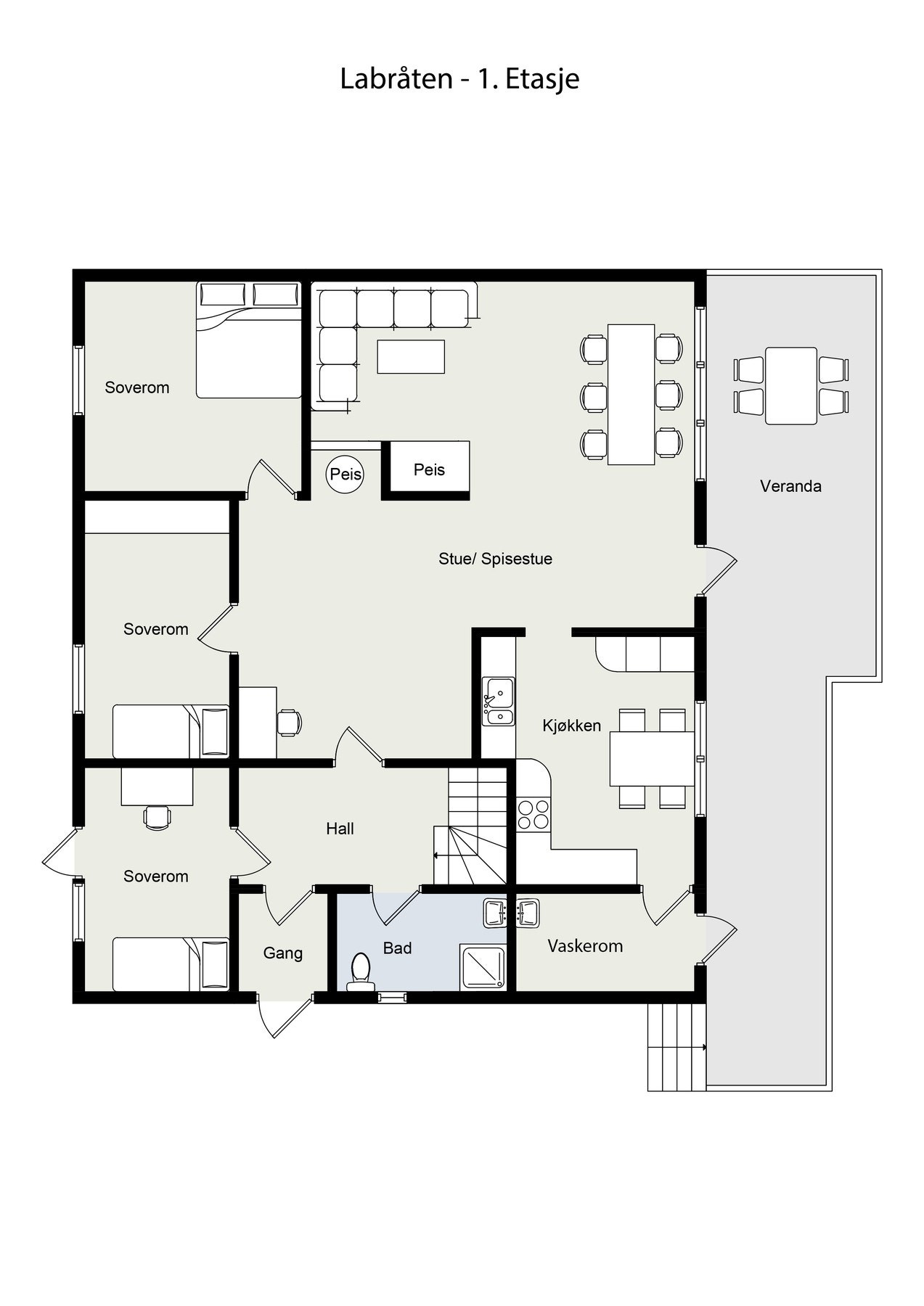 Plantegning - 1. etasje Galleribilde