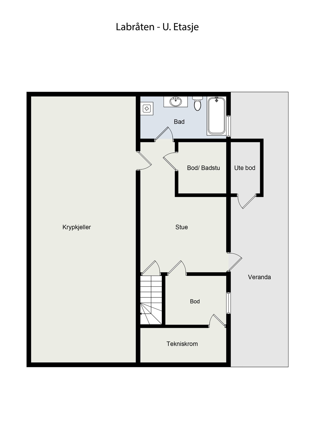 Plantegning - Underetasje Galleribilde