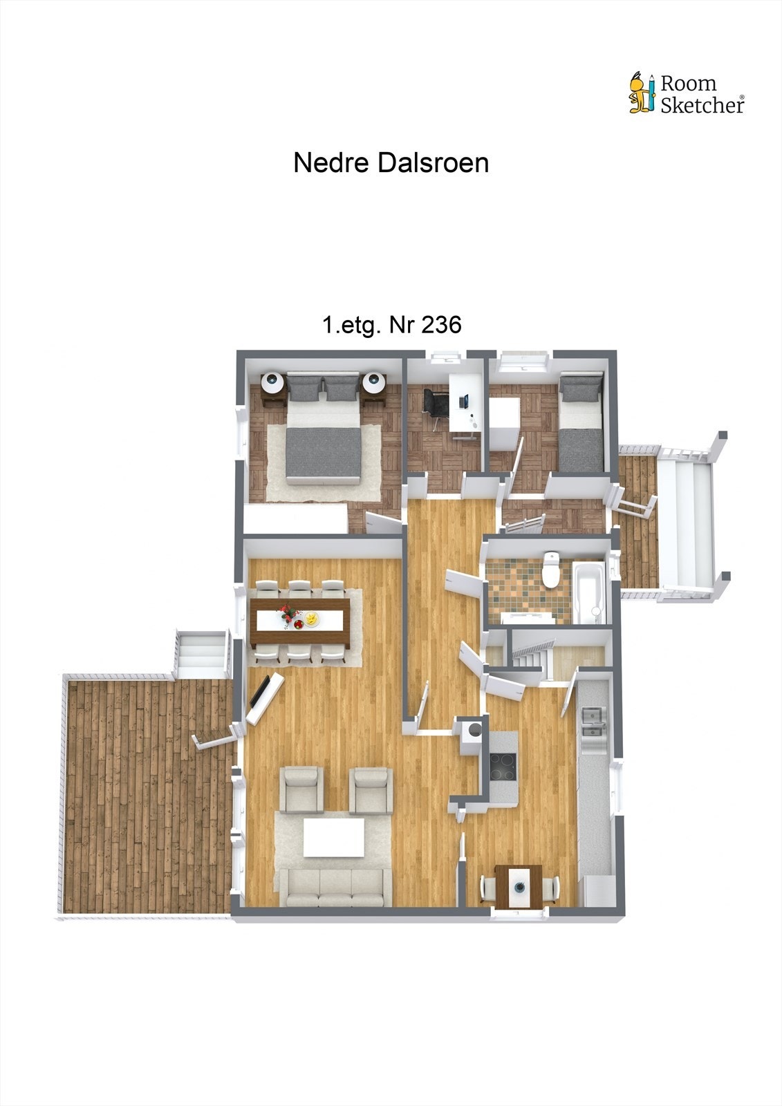 Planløsning hovedetasje Galleribilde