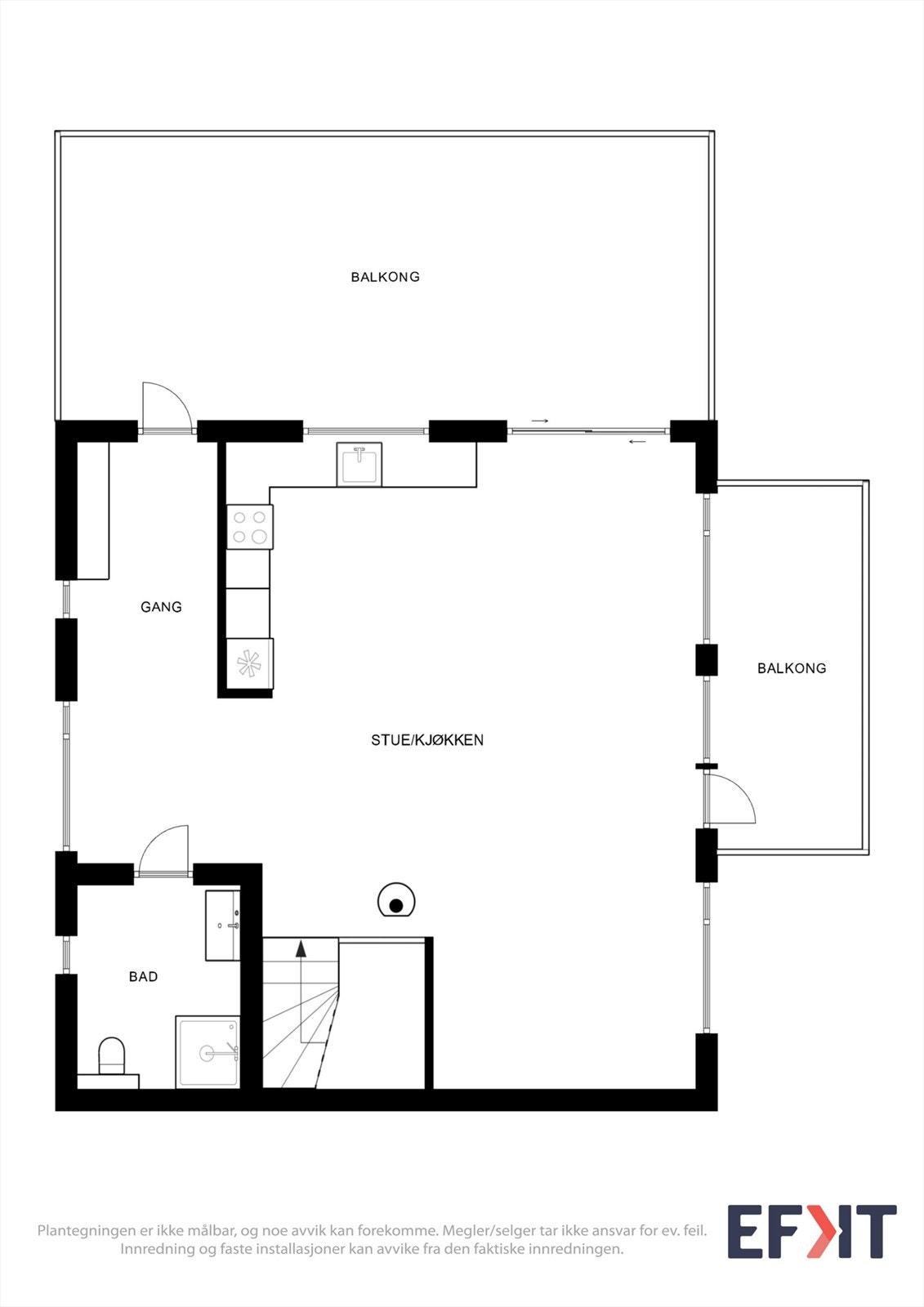 Plantegning 1.etg Galleribilde