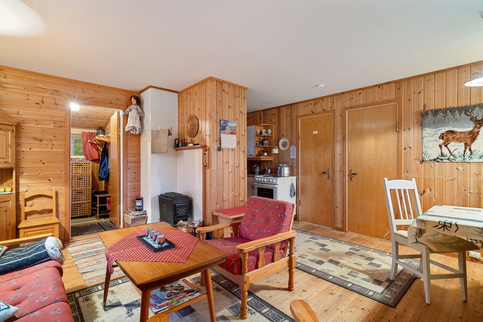 Peisen gir en lun atmosfære.