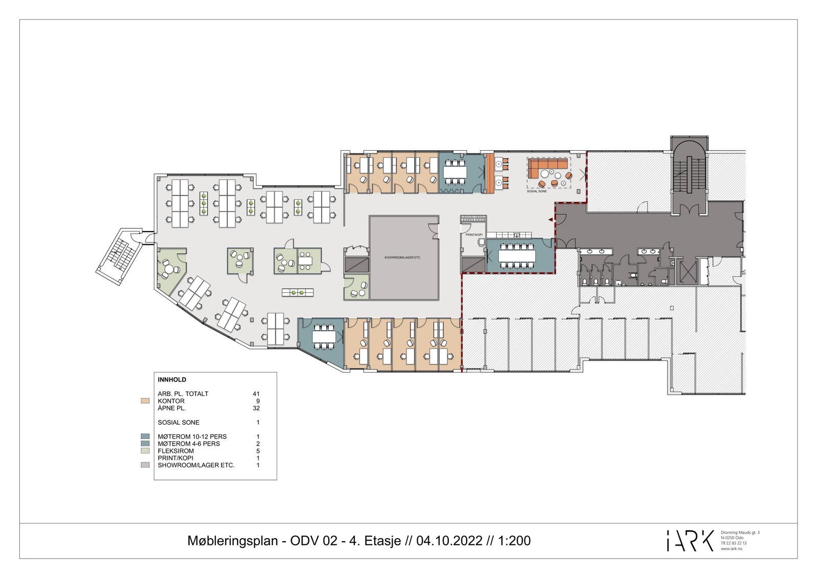 4. etasje, Alternativ løsning av ledig areal Galleribilde
