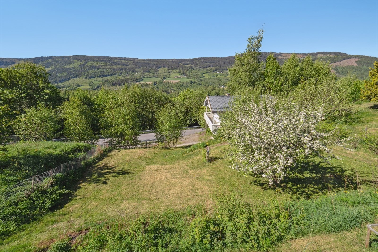 Frodig og velstelt hage som er ideell for lek og moro. Galleribilde