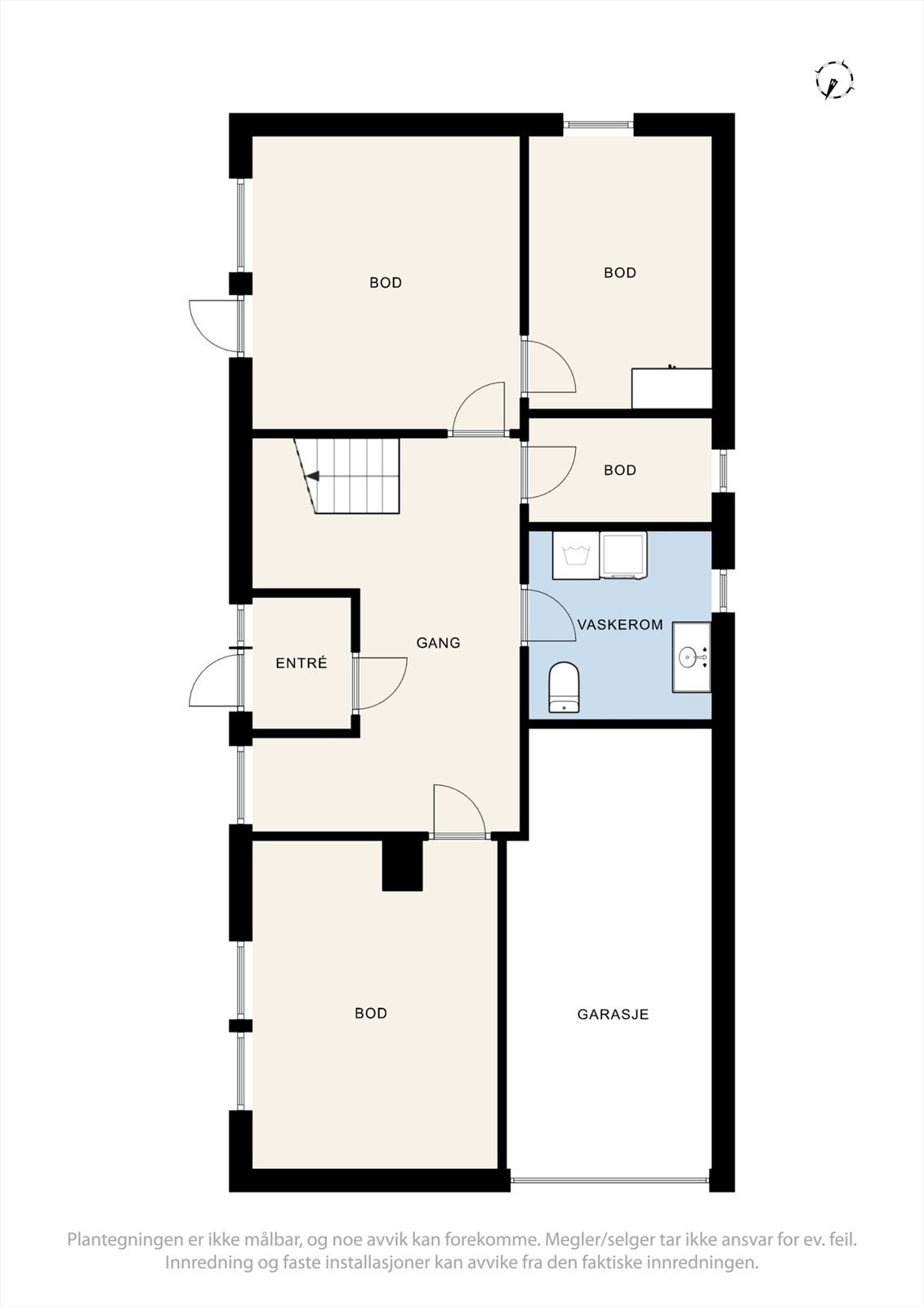 Plantegning underetasje Galleribilde