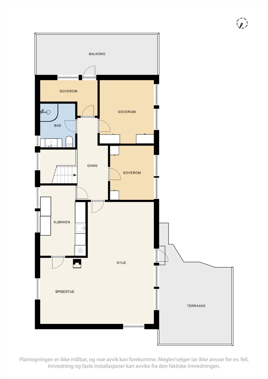 Plantegning 1. etasje Galleribilde