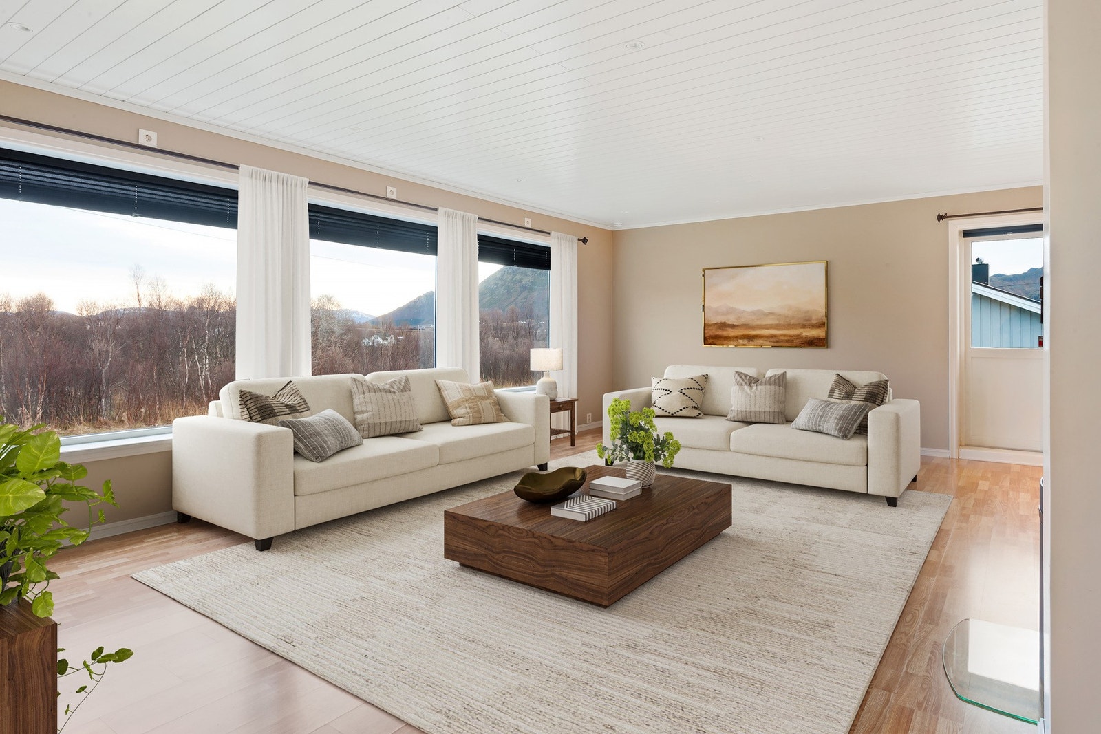 Pen og lys stue Galleribilde