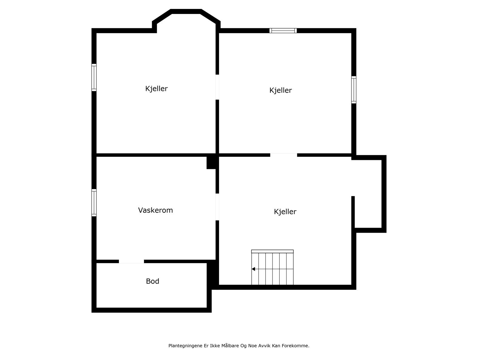 Plantegning - Kjeller (bod i kjeller - dette er et tidligere toalettrom med fungerende avløp til toalett i gulvet. Det er satt på lokk på avløpet) Galleribilde