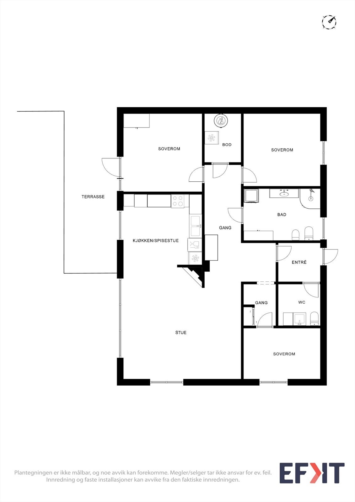Plantegning leilighet (enhet 2) Galleribilde