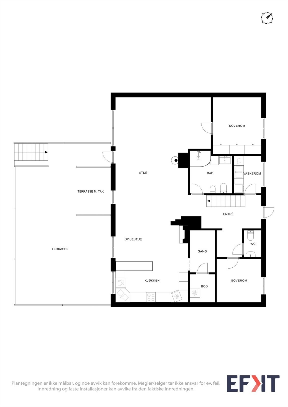 Plantegning 1. etasje hoveddel (enhet 1) Galleribilde