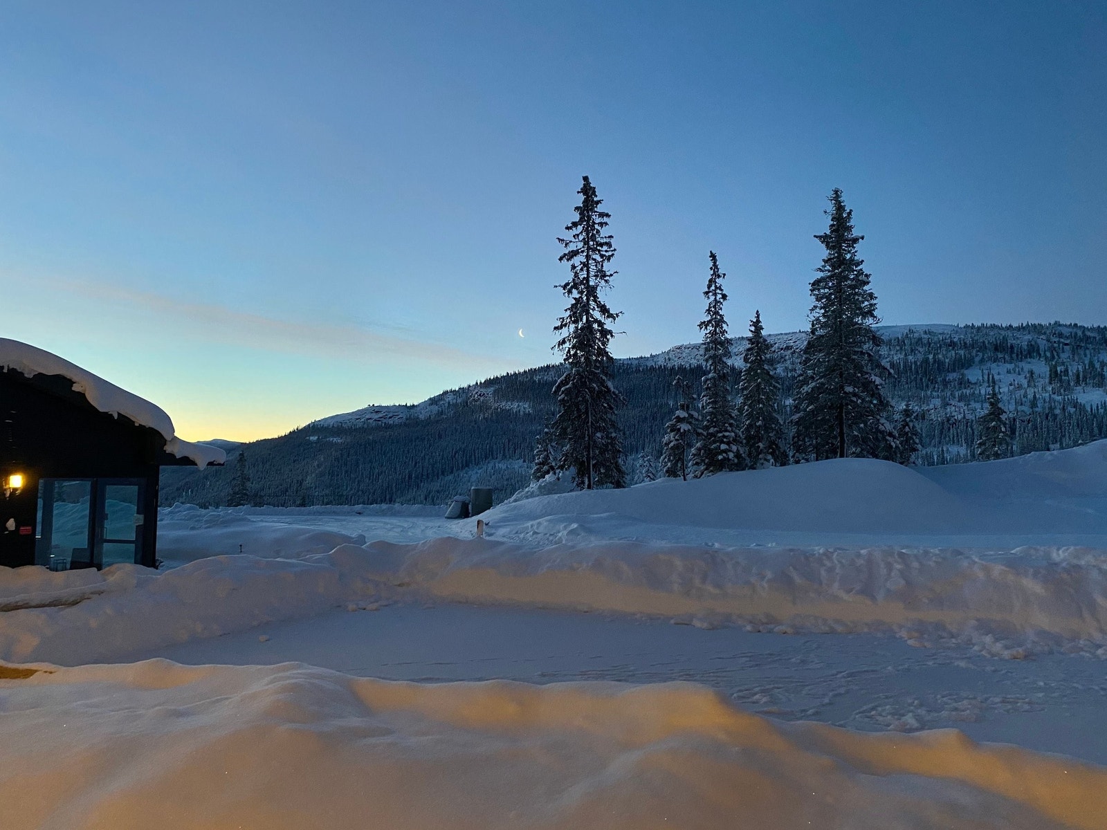 Utsikt fra balkongen en magisk vinterdag Galleribilde