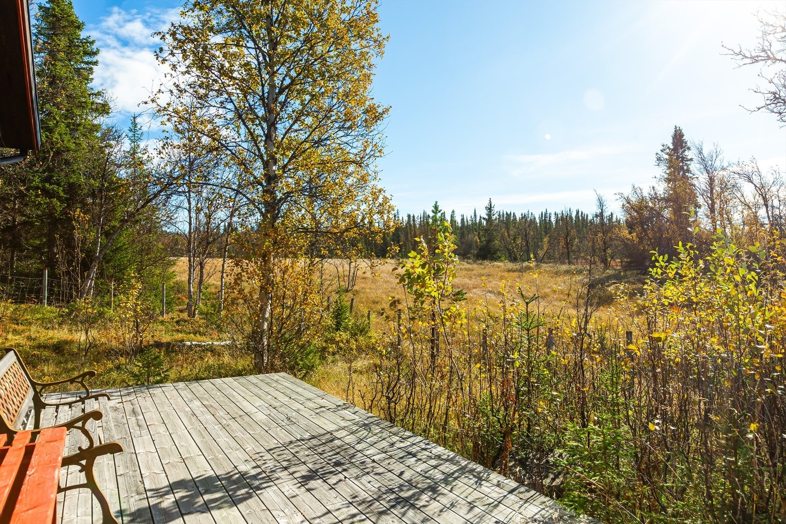 Mot sør finner du en koselig terrasseplatting hvor du kan nyte solen og den vakre naturen tett på. Galleribilde