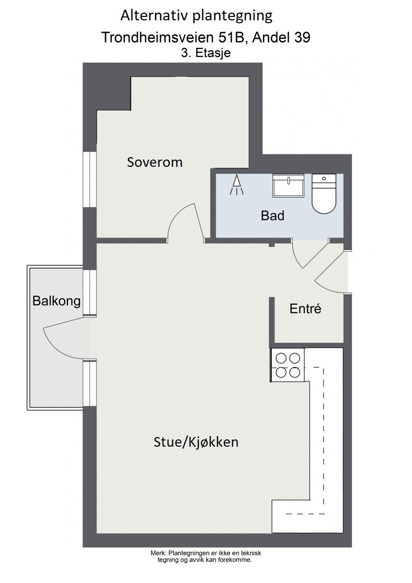 Alternativ plantegning Galleribilde