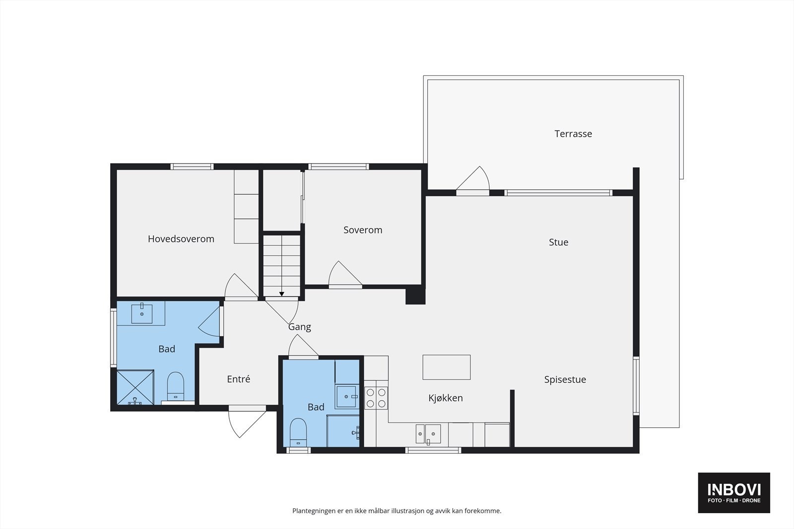 Plantegning 1. etasje Galleribilde