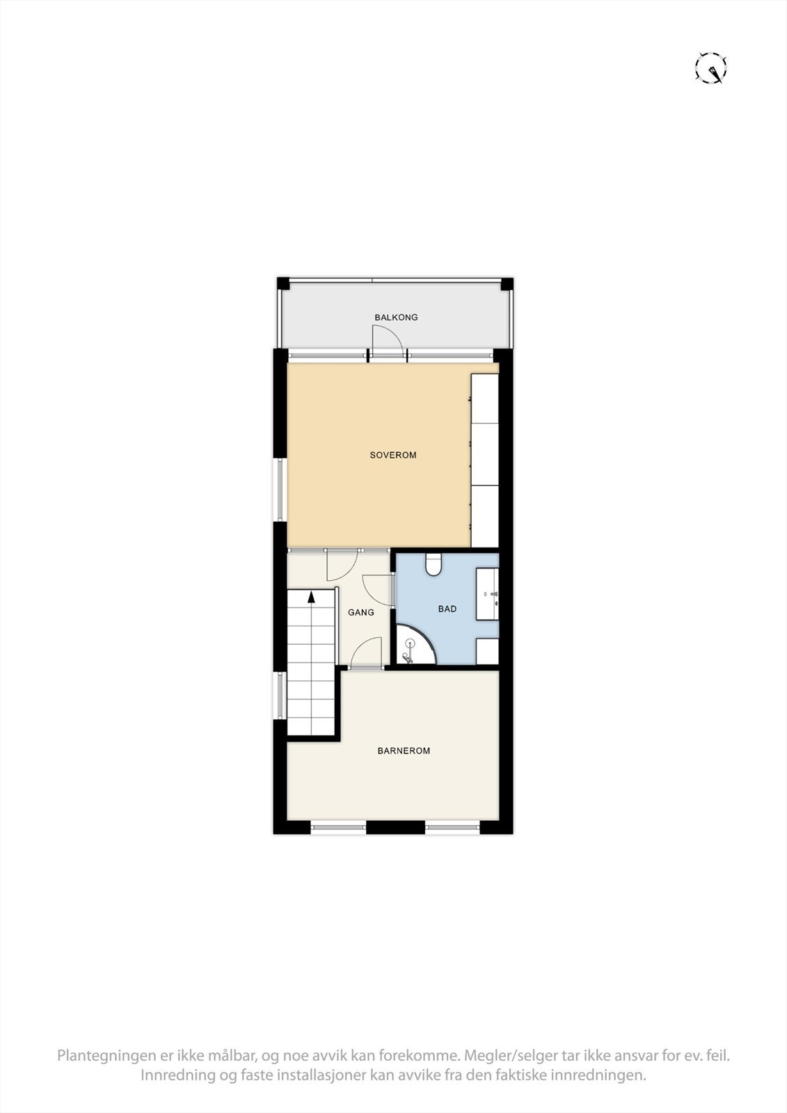 Plantegning, andre etasje. Galleribilde